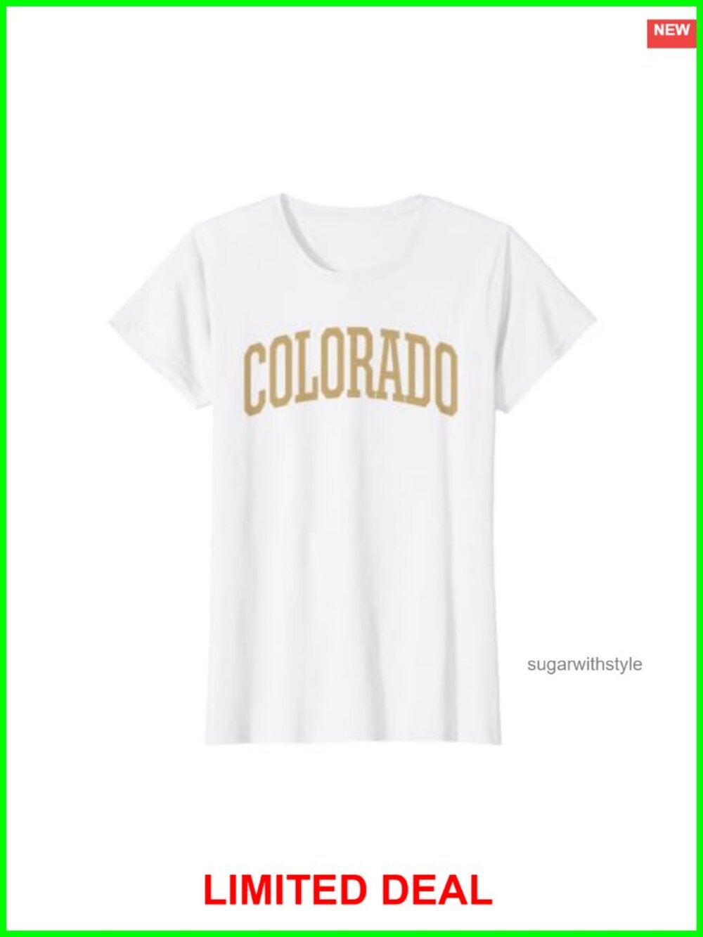 Colorado Flag College Block Letters Souvenir T-Shirt